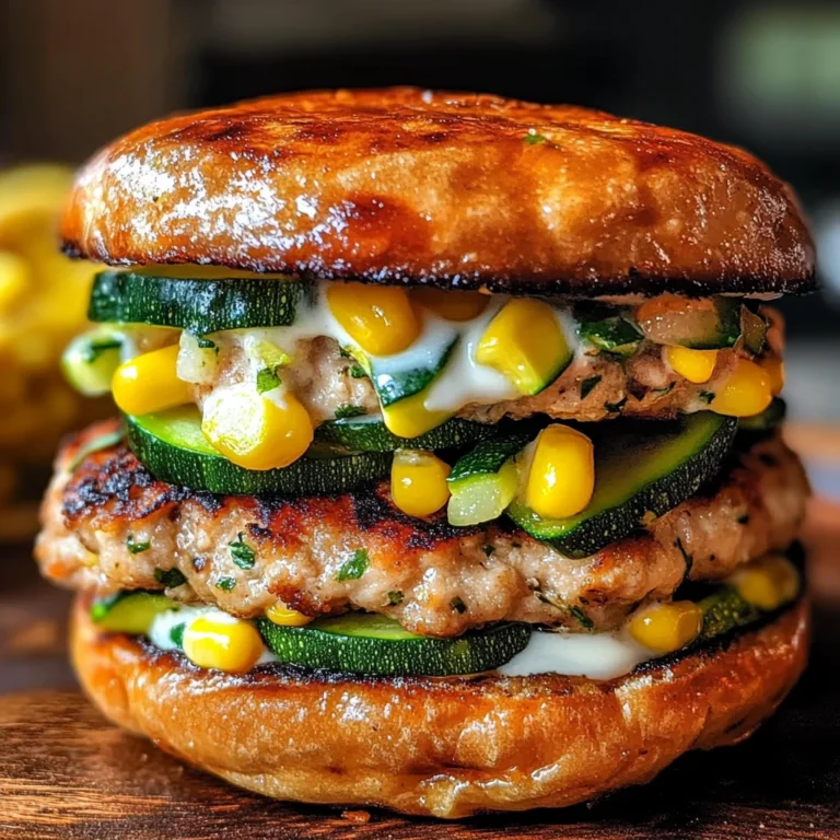 Chicken Zucchini Fresh Corn Burgers