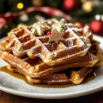 Easy Festive Gingerbread Waffles