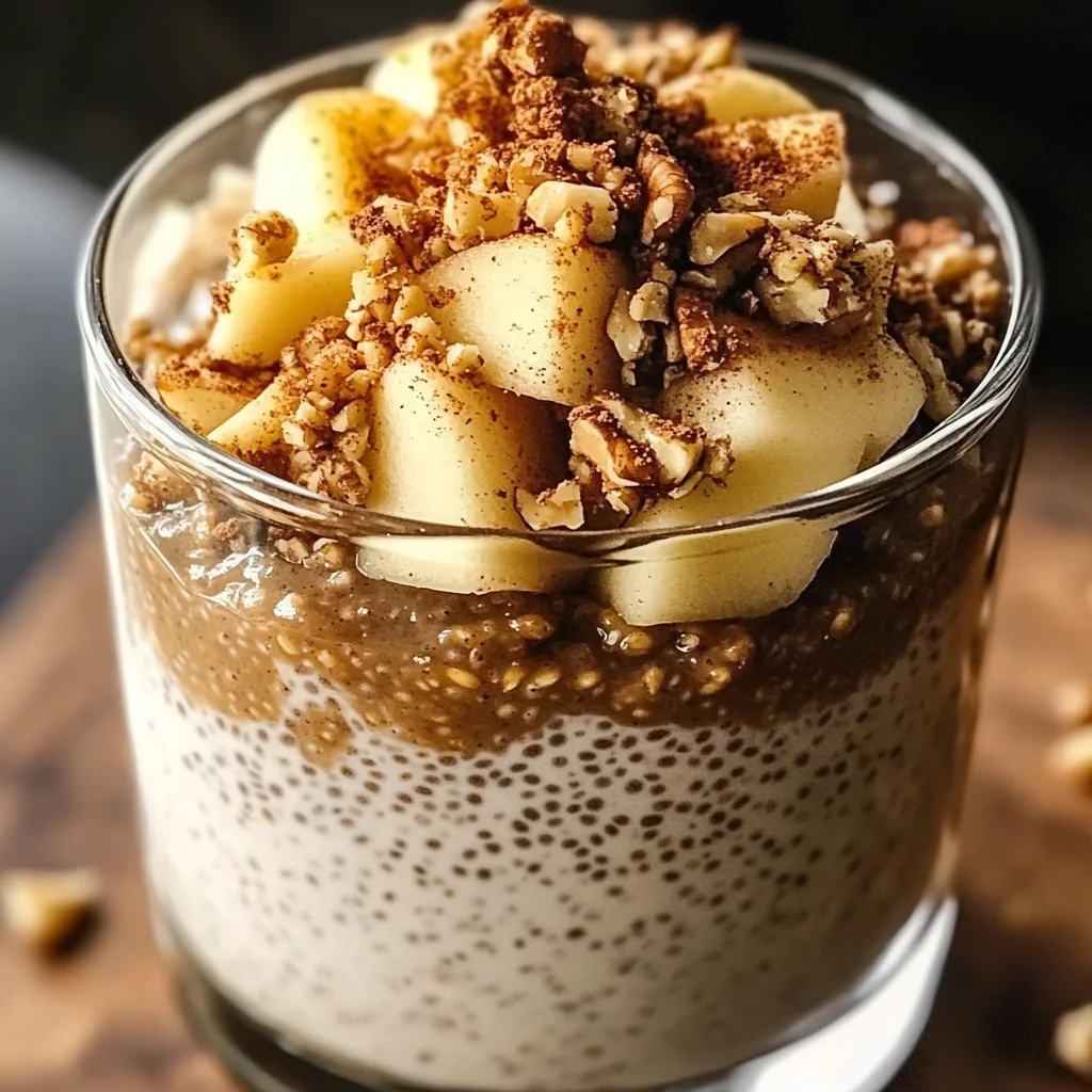 Irresistibly Creamy Apple Crumble Chia Pudding Delight