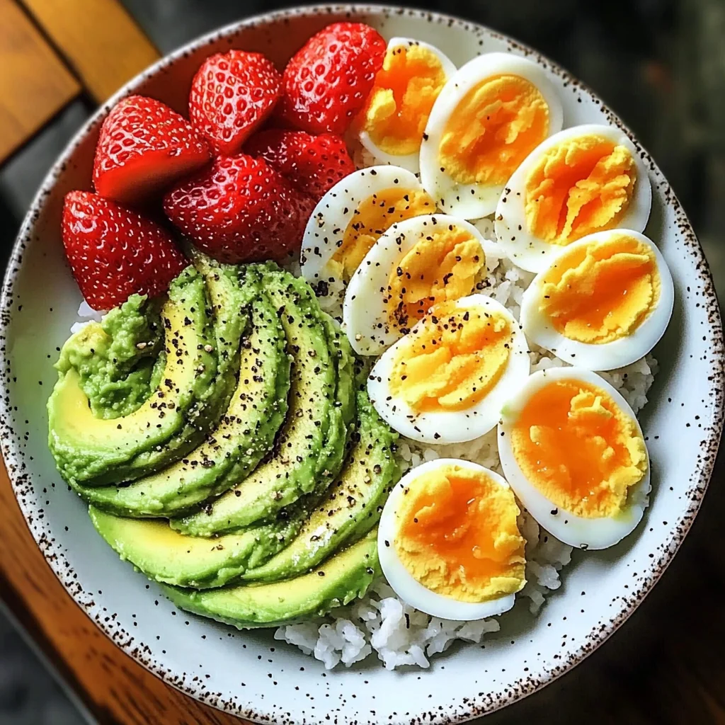 Avocado Rice Cake & Fruit Power Plate